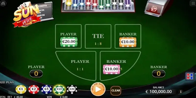 Baccarat Sunwin - Tận Hưởng Không Gian Cược Sôi Động 4 Sunwin Thiết lập hạn mức cược cố định cho mỗi ngày khi cược Baccarat